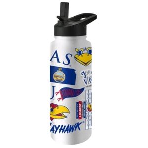 NCAA Kansas Jayhawks Logo brands  34oz. Native Quencher Bottle New With Tag